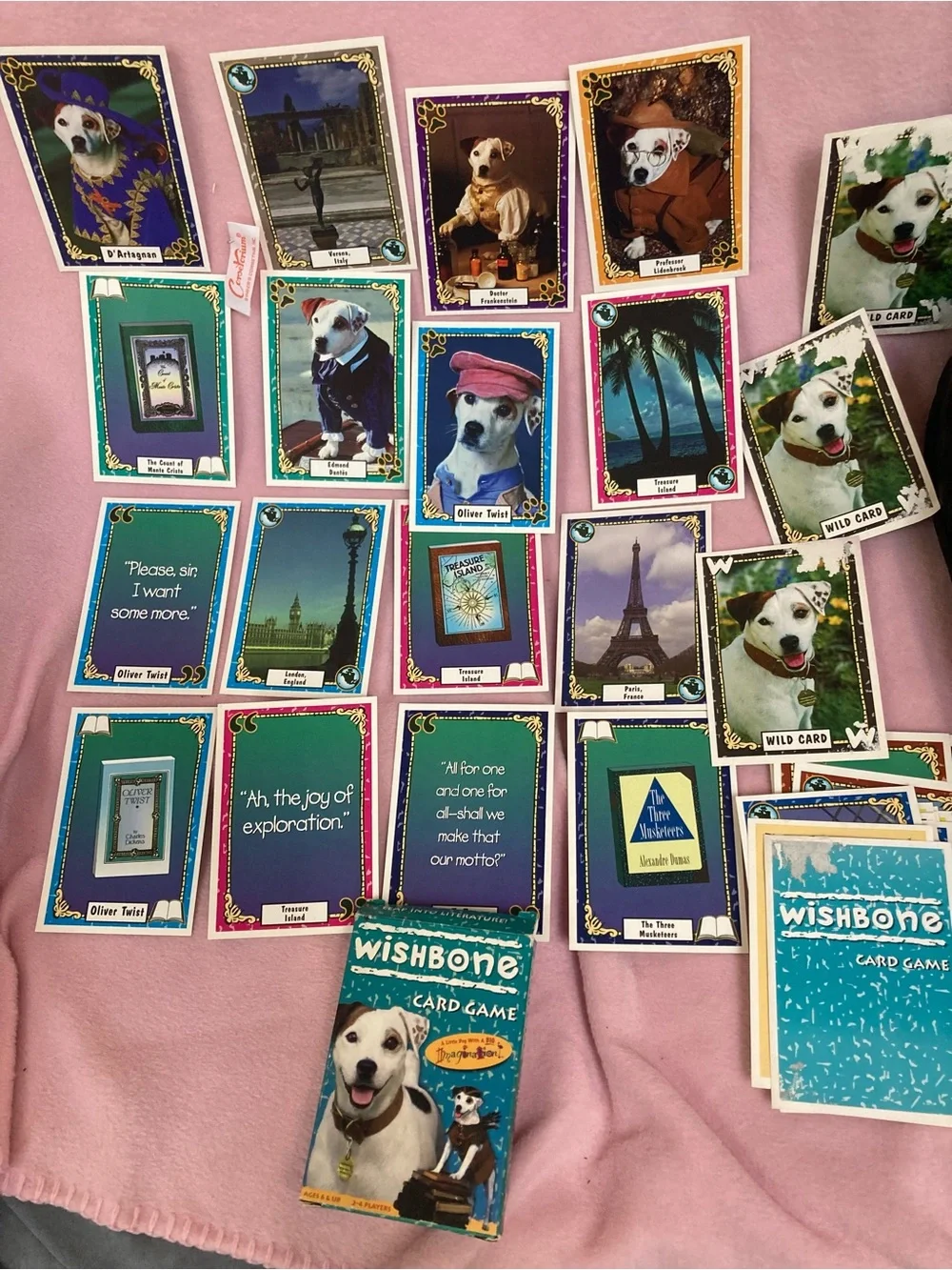 Wishbone Card Game – Teal Card Game for Kids rare game